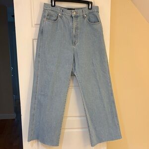Veronica Beard Taylor Relaxed Wide Leg High Rise Jeans S (32) NWOT
